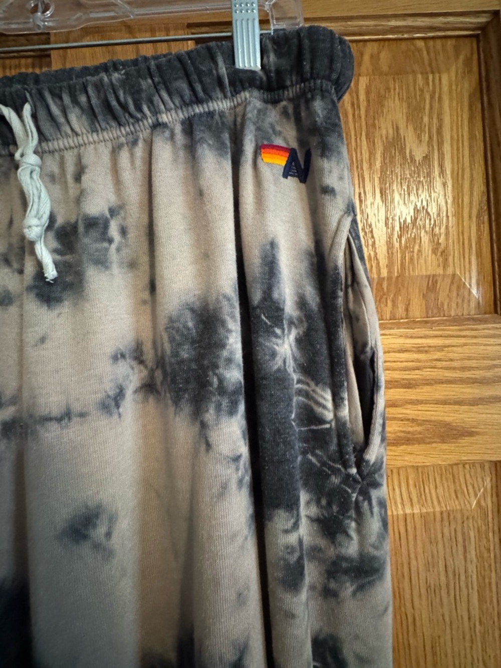 Aviator Nation Men’s Tie-Dye Jogger Pants - Cream Black - Picture 3 of 3